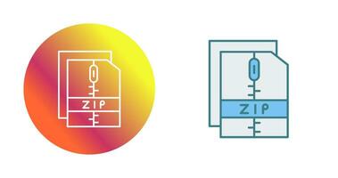 icono de vector de archivo zip