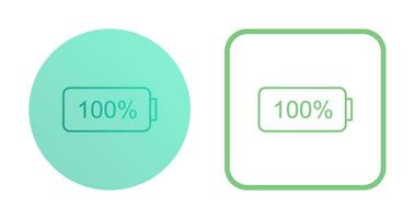 icono de vector de batería completa único