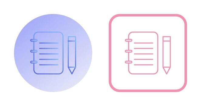icono de vector de bloc de notas único