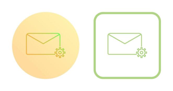 icono de vector de configuración de mensaje