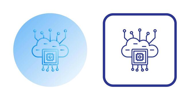 icono de vector de computación en la nube