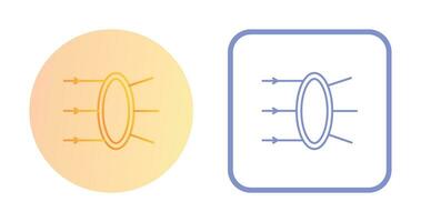 icono de vector de refracción