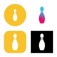 Unique Bowling Pin Vector Icon