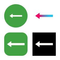 Unique Left Arrow Vector Icon