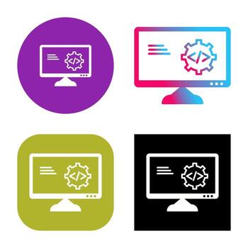 Unique Code Optimization Vector Icon