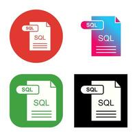 icono de vector de sql