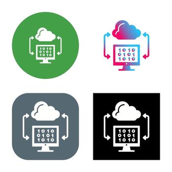 Cloud Coding Vector Icon