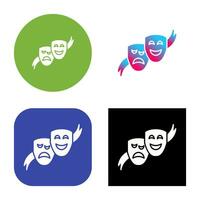 icono de vector de máscaras de teatro