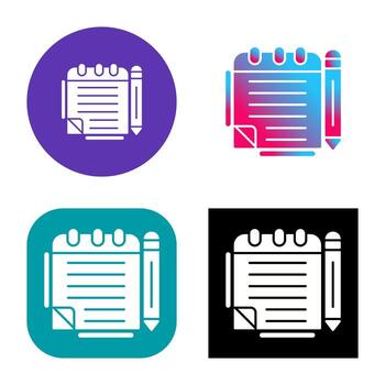 Notepad Vector Icon