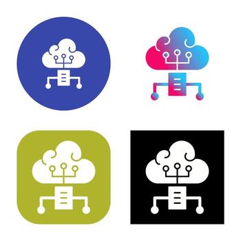 icono de vector de computación en la nube