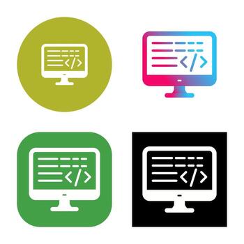 icono de vector de codificación