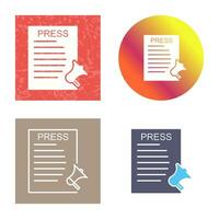 Unique Press Releases Vector Icon