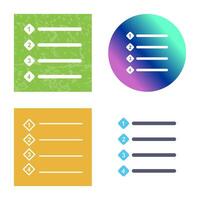 Unique Numbered list Vector Icon