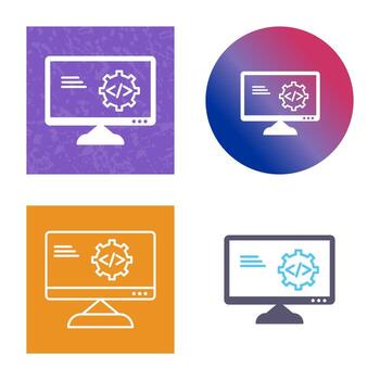 Unique Code Optimization Vector Icon