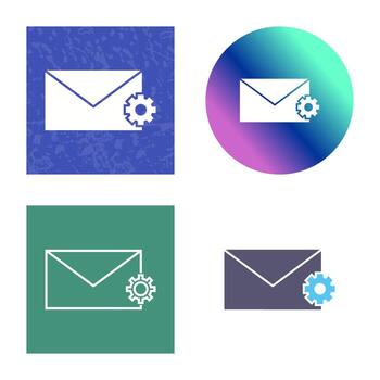 Unique Message Settings Vector Icon