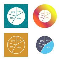 icono de vector de gráfico circular