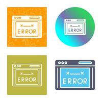 icono de vector de código de error