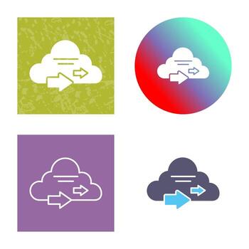 icono de vector de computación en la nube