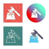 Wood Axe Vector Icon