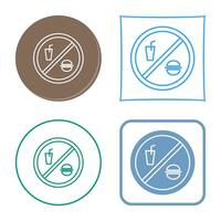 No Food or Drinks Vector Icon