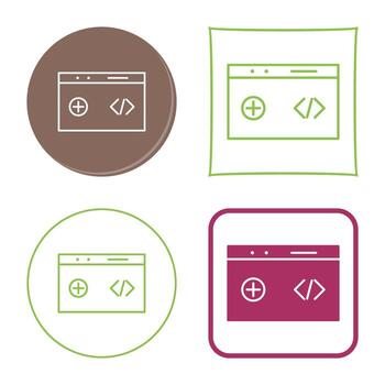 icono de vector de código limpio único