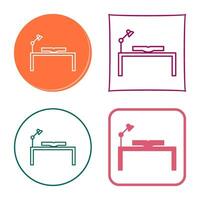 Unique Study Desk Vector Icon