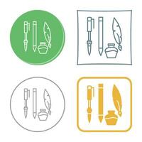 Unique Writing Equipment Vector Icon