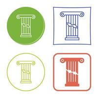 Broken Pillar Vector Icon