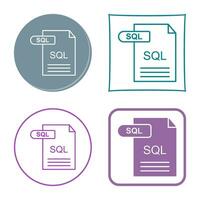 icono de vector de sql