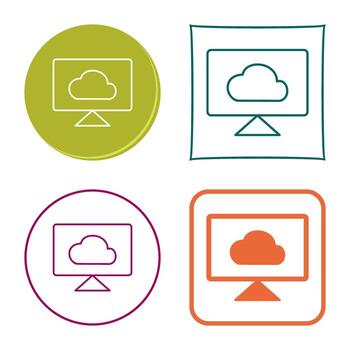 icono de vector de sistema de nube