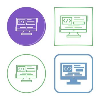 icono de vector de codificación