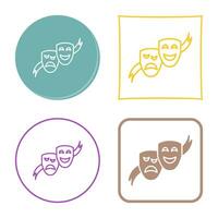 Theater Masks Vector Icon