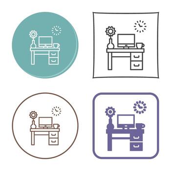 icono de vector de mesa de trabajo