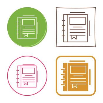 Spring Notebook Vector Icon