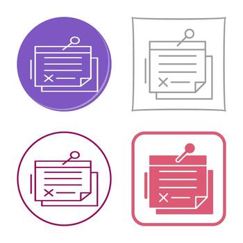 nota, vector, icono vector