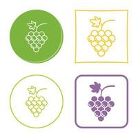 icono de vector de uvas