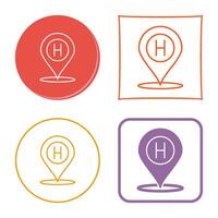 Hotel Location Vector Icon