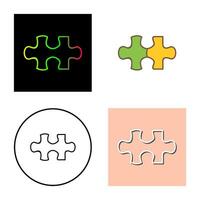 Unique Puzzle Piece Vector Icon