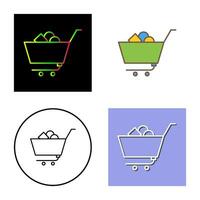 icono de vector de carrito de compras único ii