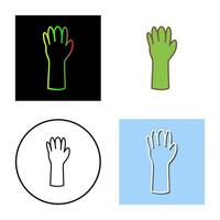 icono de vector de guantes únicos