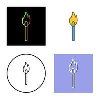 Unique Lit Matchstick Vector Icon