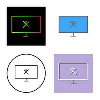 Unique Disconnected Network Vector Icon