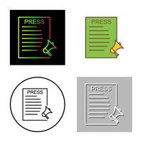 Unique Press Releases Vector Icon