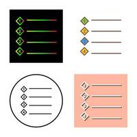 Unique Numbered list Vector Icon