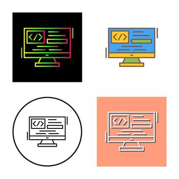 icono de vector de codificación