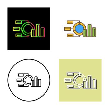 icono de vector de gráfico circular
