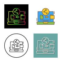 icono de vector de compartir archivo