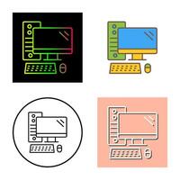 icono de vector de computadora