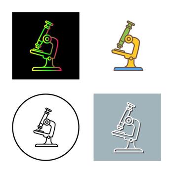 icono de vector de microscopio