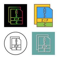 icono de vector de archivo zip